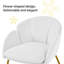 Flower Shape Tub Chair with Golden Metal Legs -727915732