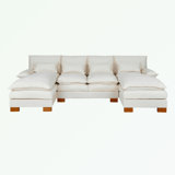U-shape sectionals Sofa with 2 ottomans and soft cushion