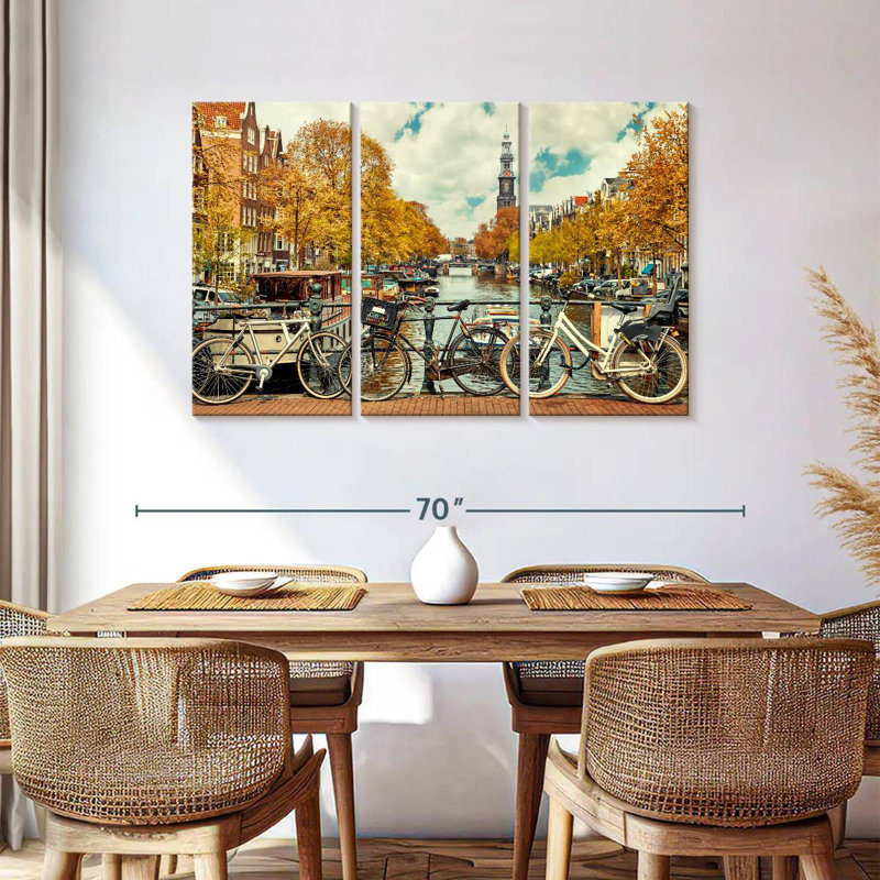Lilie Amsterdam, paysage d'automne, H 36 po x l 57 po