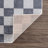 Brunetti Checkered Machine Woven Polyester Area Rug in Blue-1582761863