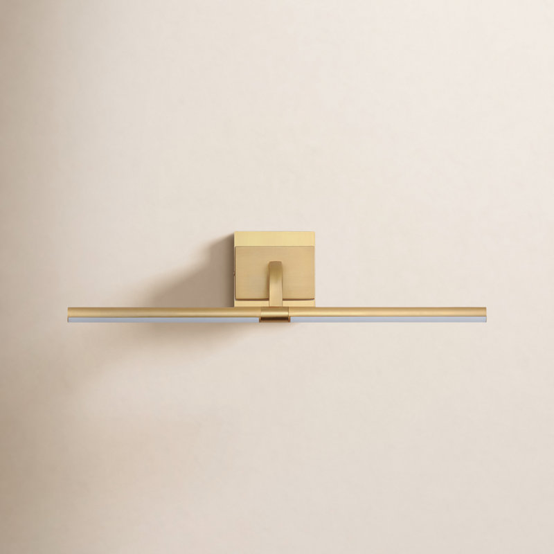 Mona Steel LED Armed Sconce, Gold