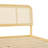Blomquist Solid Wood Platform Bed with Rattan Inset Headboard-91924900-91949588