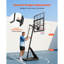 Portable Basketball Stand, 8.04 to 10 ft Height Adjustment Basketball Hoop & Goal, Basketballs Hoop Outdoor with 44 inch PC Backboard for Kids, Adults in Schools, Parks, Indoor & Outdoor Use