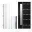 Portes extérieures noires modernes et durables, porte d'entrée en verre dépoli FRP 36 x 80