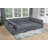 Dark Grey 135" Wide- Modular Pit Sectional- 6pc