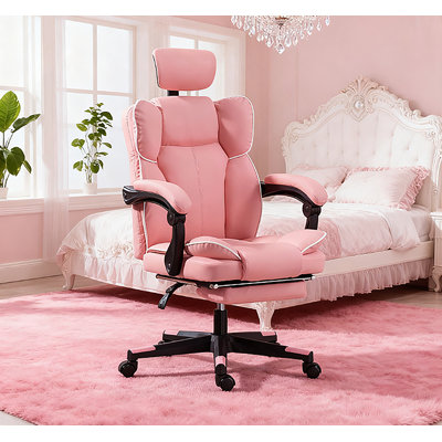 Fauteuil de bureau pratique, spécialement conçu pour les joueurs à domicile et les employés de bureau, doté d'une fonction inclinable et d'un repose-pieds