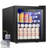 55-Can Beverage Refrigerator & Cooler With Double Glass Door, Touch Control Buttons, For Home/Office/Bar