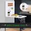 Bureau mural pliable et convertible, meuble de rangement mural multifonctionnel avec étagères et tableau noir, poste de travail gain de place pour la maison, blanc