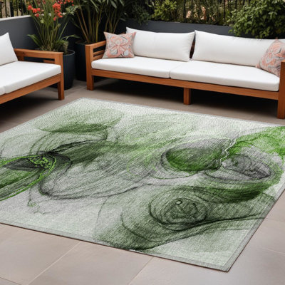 Tapis d'extérieur lavable antidérapant vert olive Olive