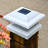 White Low Voltage Solar Powered Integrated LED Fence Post Cap Light 3.5 In. X 3.5 In. with Base Adapter Included Pack
