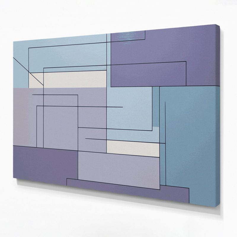 Hard Edge 37 Gray Canvas Wall Art