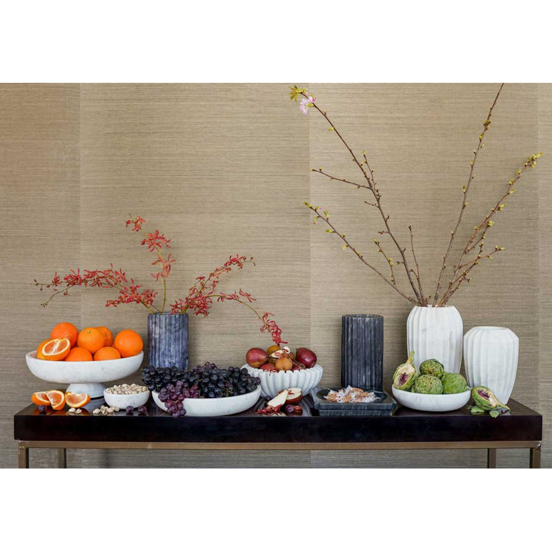 Flora Handmade Marble Table Vase, 13" H x 8" W x 8" D