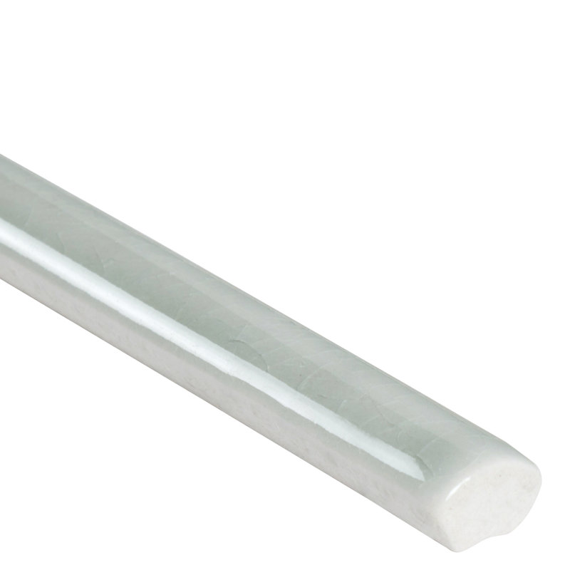 0.63 in. x 6 in. Glossy Ceramic Quarter Round Tile Trim, Mistfall