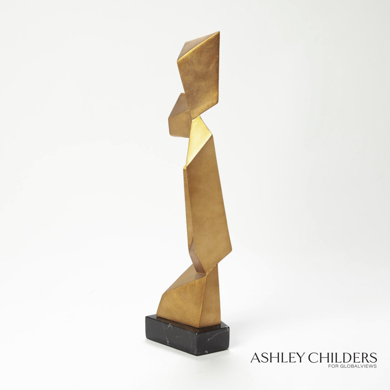 Facet Sculpture-Gold-Sm