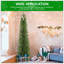 Arbre de Noël au crayon - Arbre en PVC mince avec 358 pointes, conception compacte, support en métal stable, parfait pour les petits espaces et les coins
