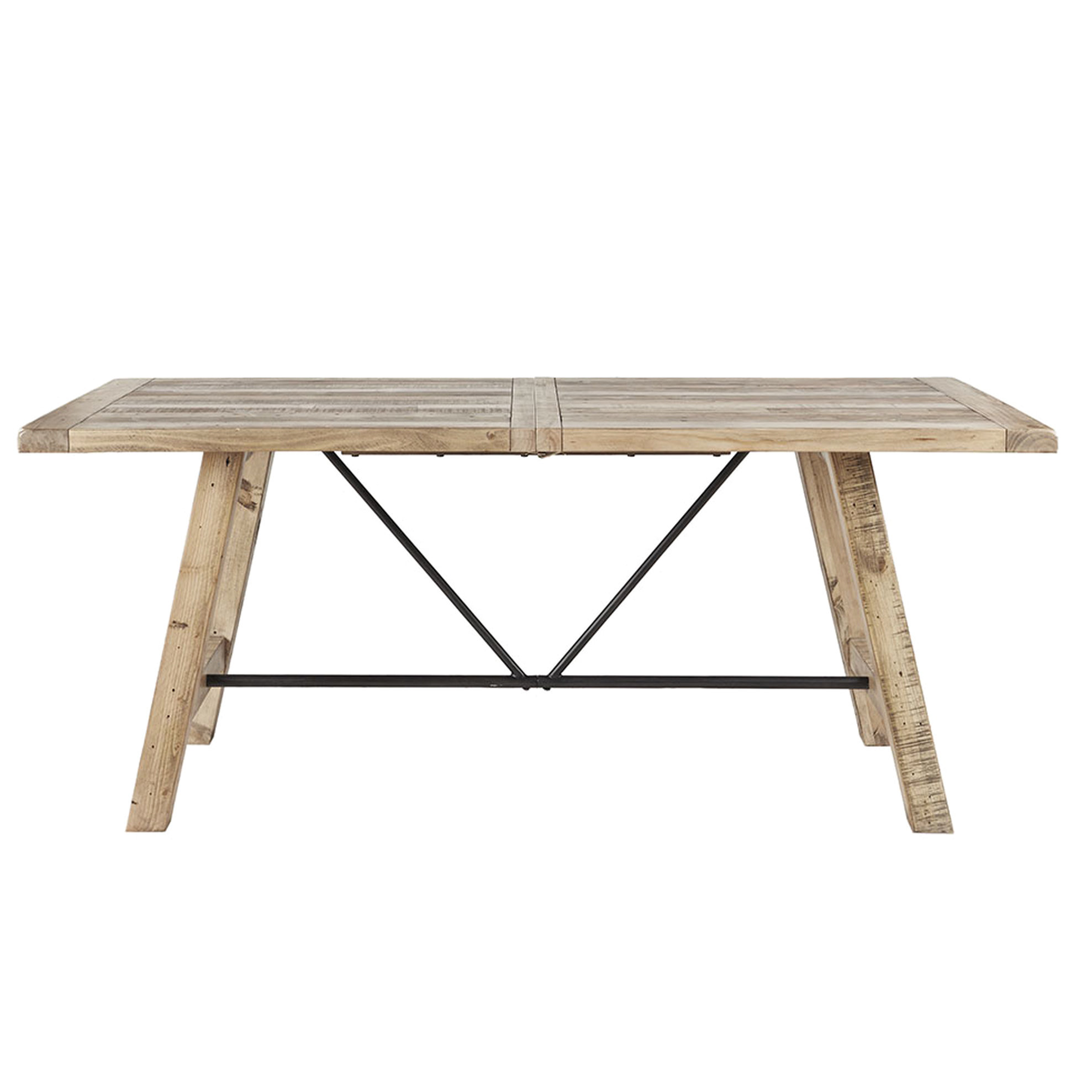 George Oliver Style Solid Wood Dining Table - Natural Finish Seats 6 ...
