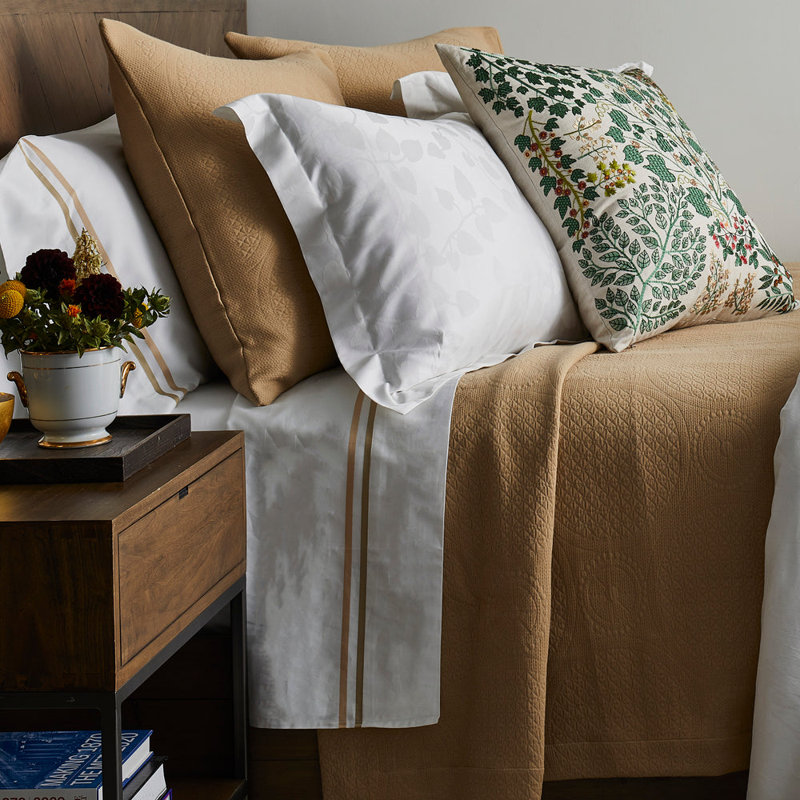 Ensemble de draps 100% coton The Met X Ann Gish, Ensemble de draps pour grand lit, Taupe / métal