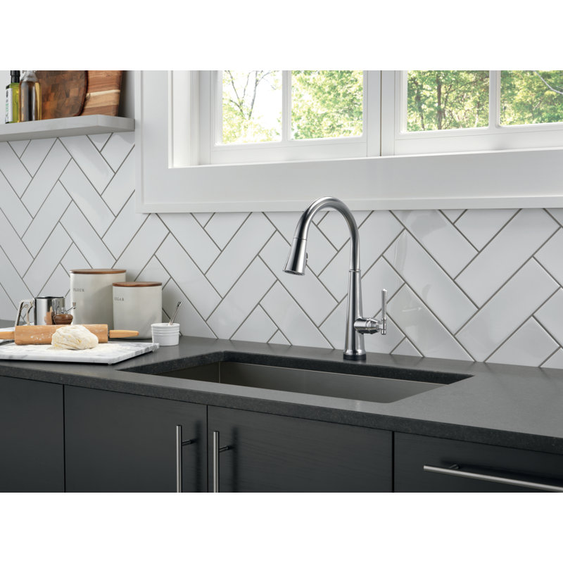 Robinet de cuisine Emmeline, Acier inoxydable arctique Lumicoat