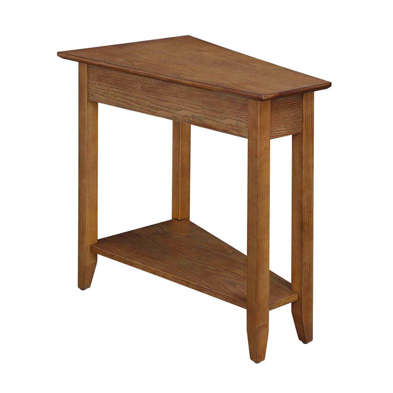 Carbin 24" Tall End Table with Shelf, Driftwood