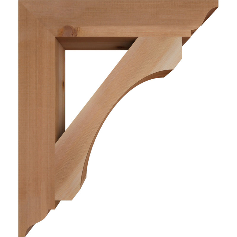 Support en bois rustique traditionnel BKTLEC01, Cèdre rouge de l'Ouest (lisse), H 26 po x l 3,5 po x P 22 po