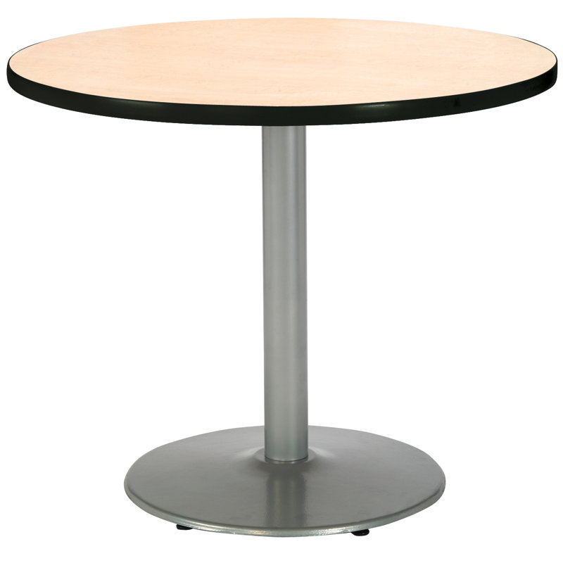 Table ronde pour salle de pause, Naturel, Gris clair, L 36 po x P 36 po