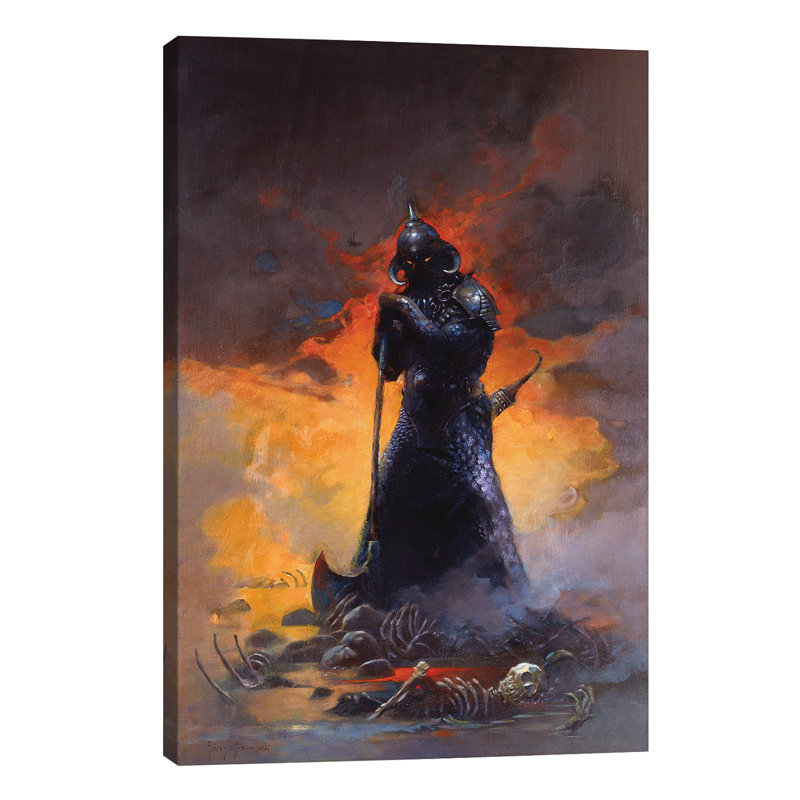 Death Dealer III by Frank Frazetta - Wrapped Canvas Painting, 45.72cm H x 30.48cm W x 1.91cm D