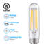 Ampoule DEL à intensité variable 4,5 W (40 W équivalent) E12 / base candélabre en verre transparent 2700 K blanc doux-134097217