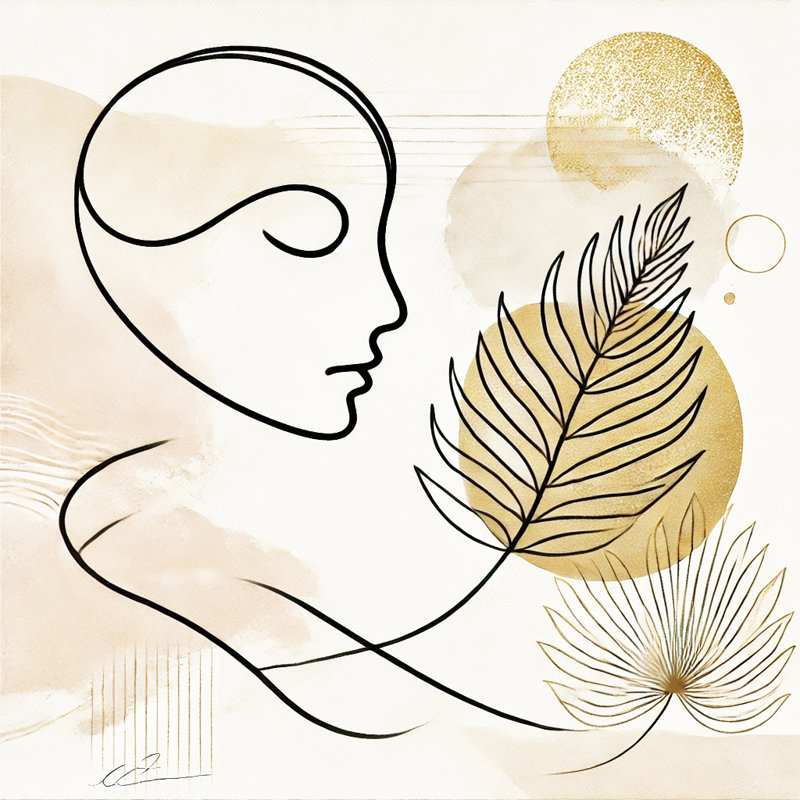 «Serene Essence», art mural minimaliste sur toile tendue, H 40 po x l 40 po