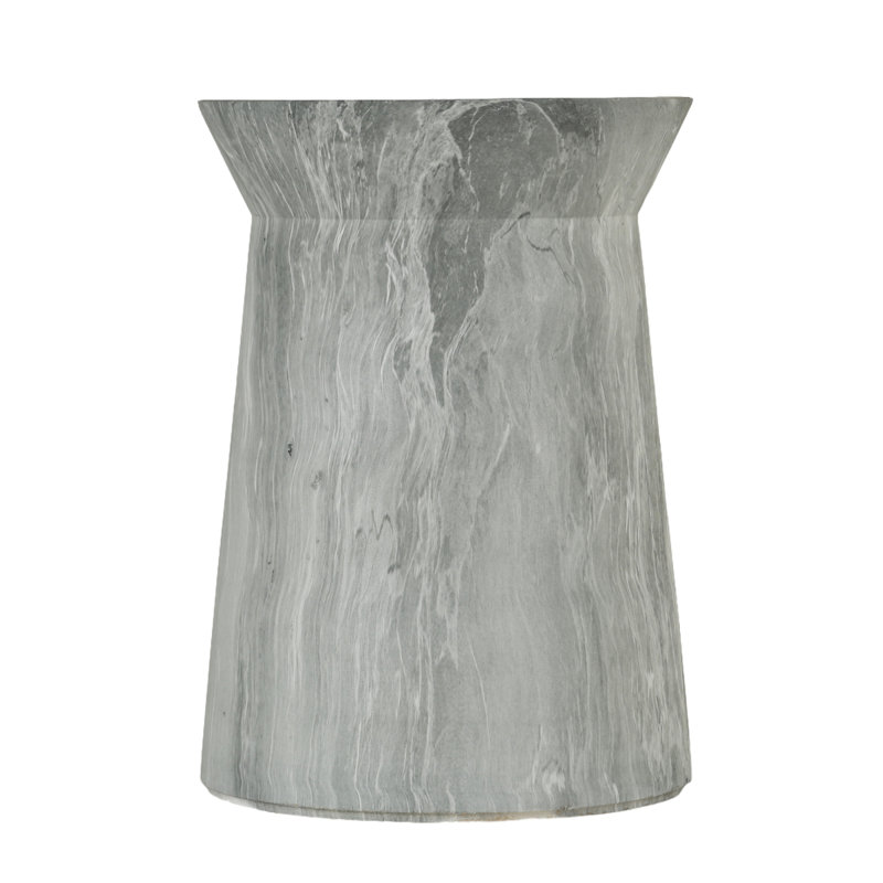 Tables de bout d'extérieur en ciment pour patio, table d'appoint de jardin en faux terrazzo, petite table d'appoint ronde moderne pour l'extérieur, tabouret de jardin en souche d'arbre pour l'intérieur et l'extérieur
