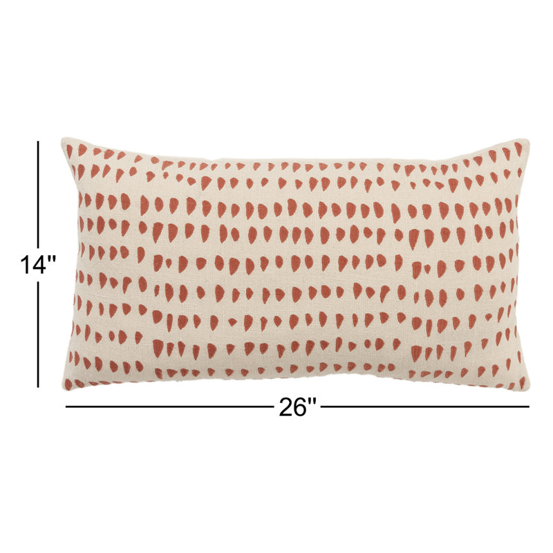 Coussin Fabray, Corail / Naturel