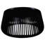 31" Black Drum-Shaped Table, Solid Wood, Modern Living Room Contemporary Wood Coffee Drum Design
