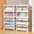 Transparent storage box with a lid, plastic multi-functional foldable storage box, foldable box with a magnetic suction door
