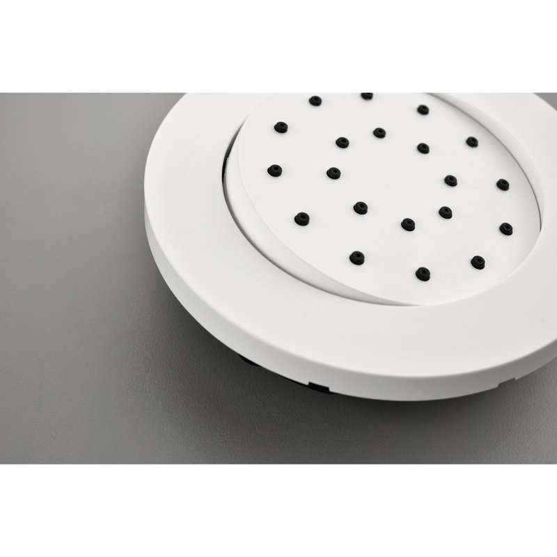 Shower System With White Brass Components: Head, Hand Shower, Slide Bar, Bodysprays - Wall Mounted Option Kit Bar &