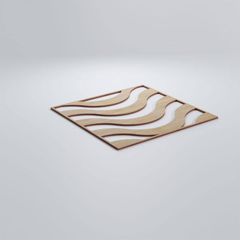 Panneaux muraux décoratifs en bois Parker, Hickory, H 15,375 po x l 15,375 po x P 0,25 po