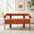 Brun, tissu orange foncé