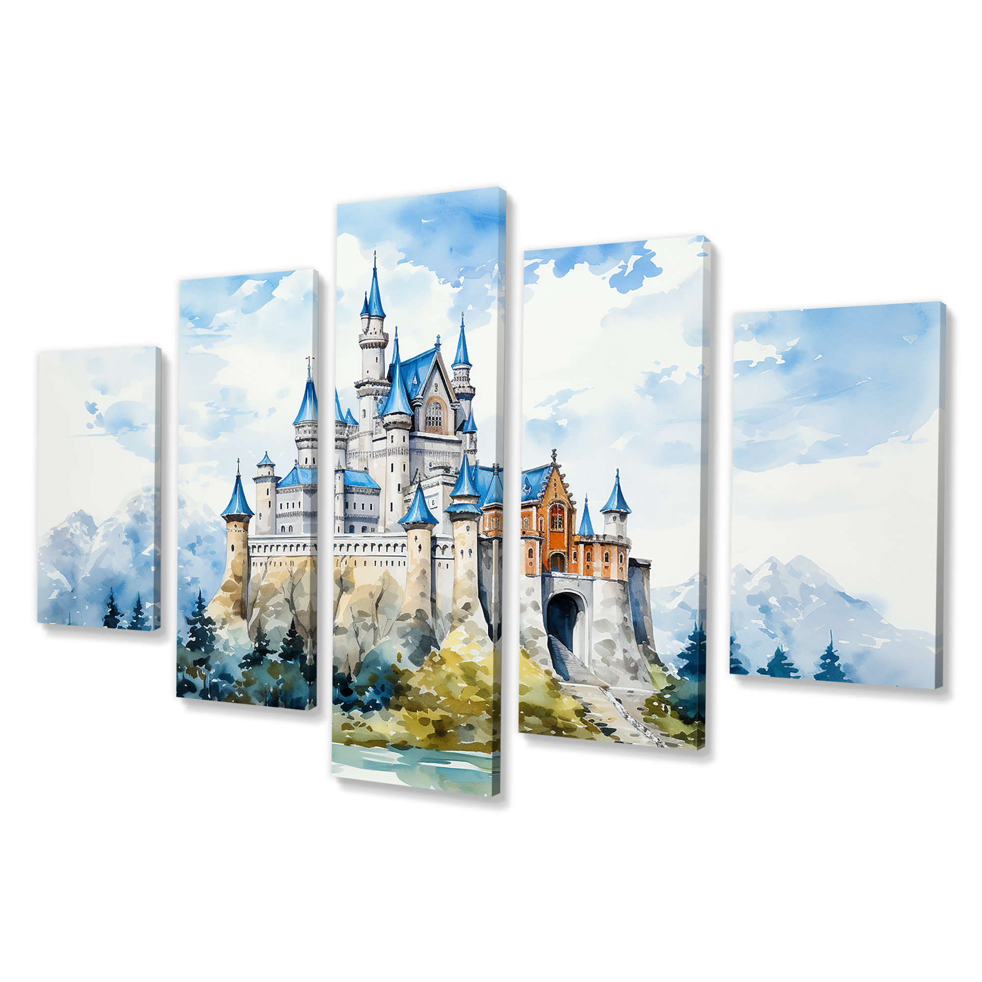 Latitude Run® 'Fortresses Castle In The Mountains Castles Multipanel