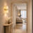 14" Natural Spanish Alabaster Wall Sconce - 1280LM High-Brightness 2-Light Vanity Lamp with Brushed Brass Base (Hardwired)