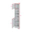 Grande armoire d'angle - Espace de rangement étroit avec portes et tablettes réglables-114234419