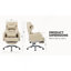 Chaise de bureau pivotante et ergonomique, chaise de bureau en cuir à haut dossier avec appui-tête lombaire, fauteuil Boss confortable et confortable, chaise d'ordinateur inclinable à 155 °