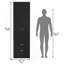 Armoire penderie H 76 po, 2 tiroirs, 1 tablette, noir Armoire-85796495