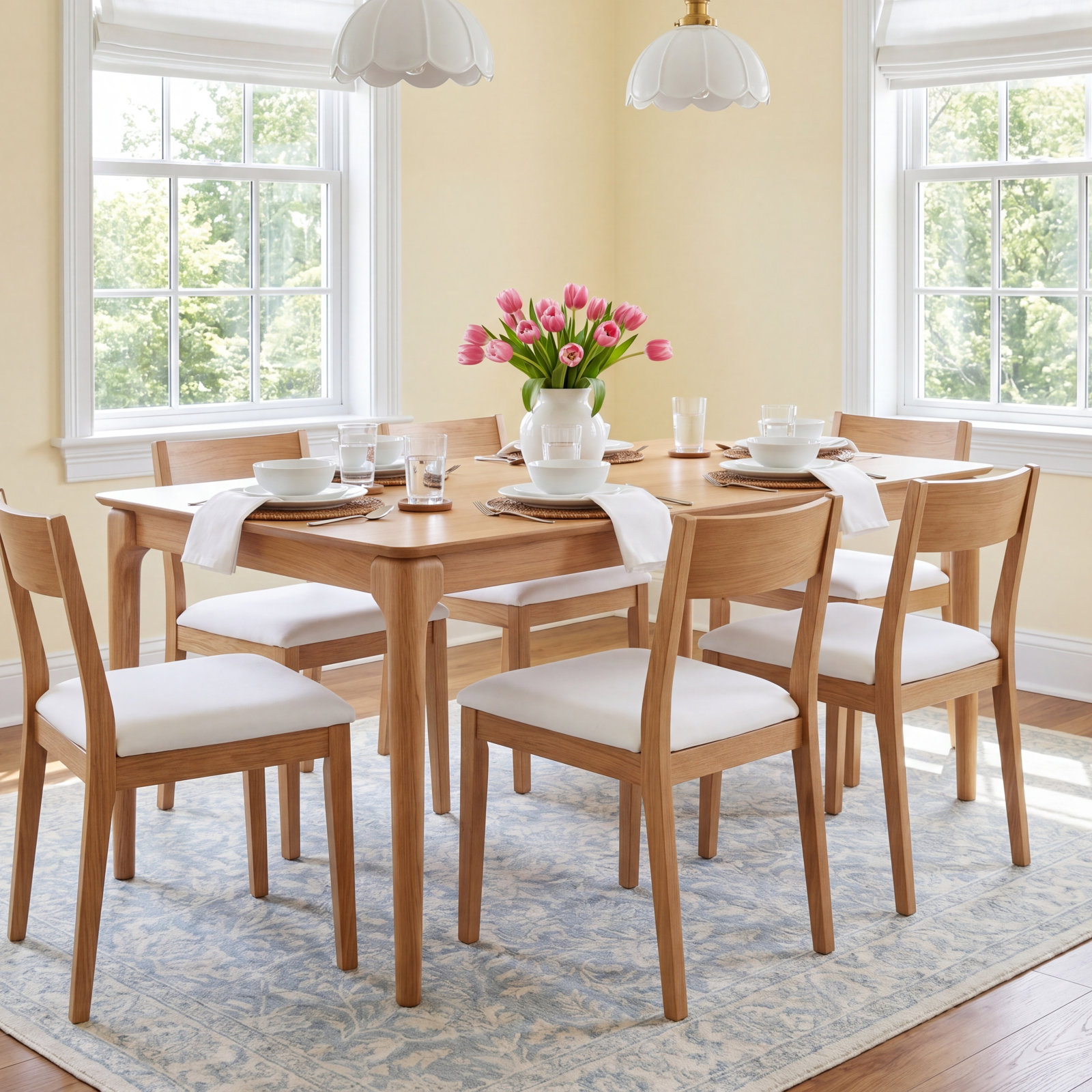 Redrow 84" Oak Dining Table
