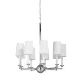 Frederick Cooper 9 - Light Shaded Wagon Wheel Chandelier