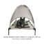 Lit de camp vert pour chien avec auvent-55075775