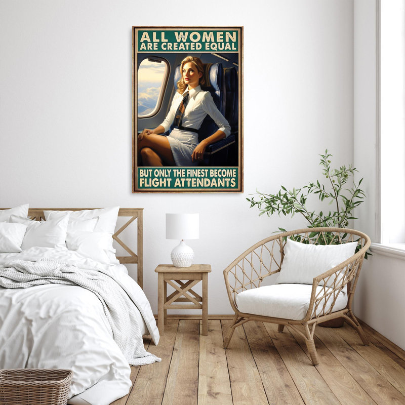 «Woman Flight Attendants» sur impression sur toile, H 36 po x l 24 po x P 1,25 po