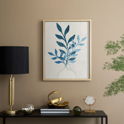 Monochrome Foliage II Framed Print - Solid Wood