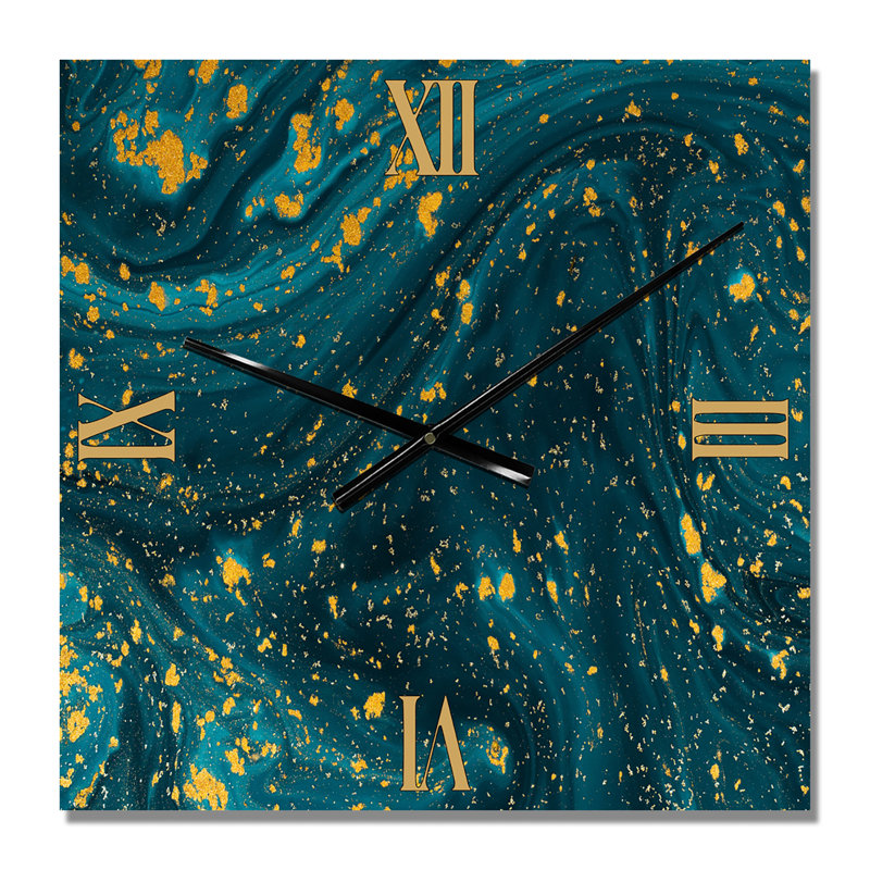 Horloge murale en marbre avec paillettes, Moyen