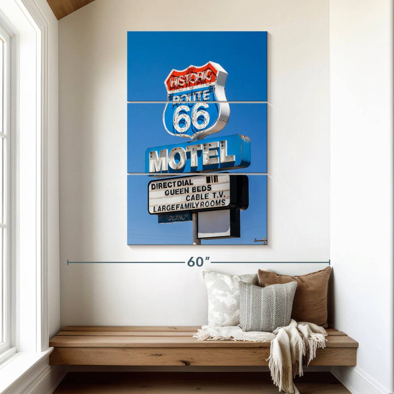 Enseigne Mehar Route 66, H 50 po x l 32 po