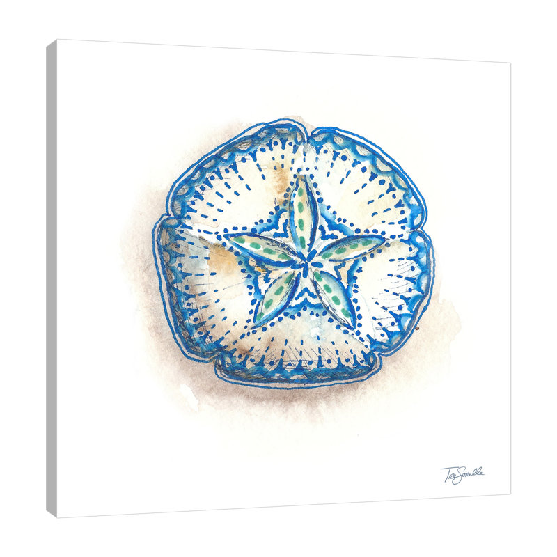 Bohemian Shells: Sand Dollar - impression sur toile tendue, H 18 po x l 18 po x P 1,5 po