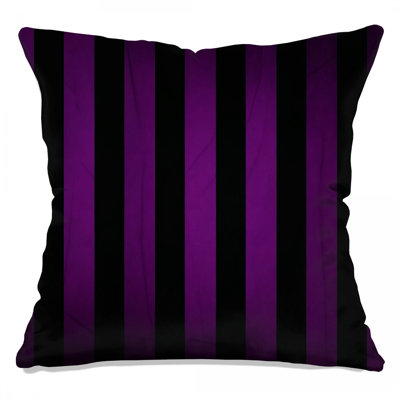 Coussins décoratifs à rayures mauves