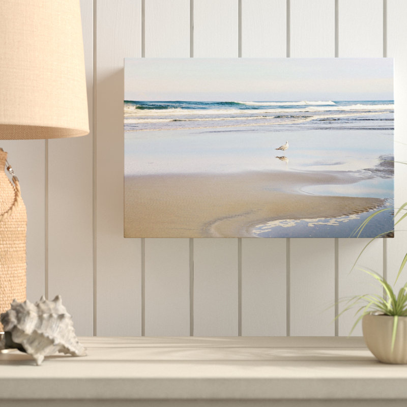 Lone Seagull by Sylvia Cook - Wrapped Canvas Print, 101cm H x 152cm W x 3.81cm D
